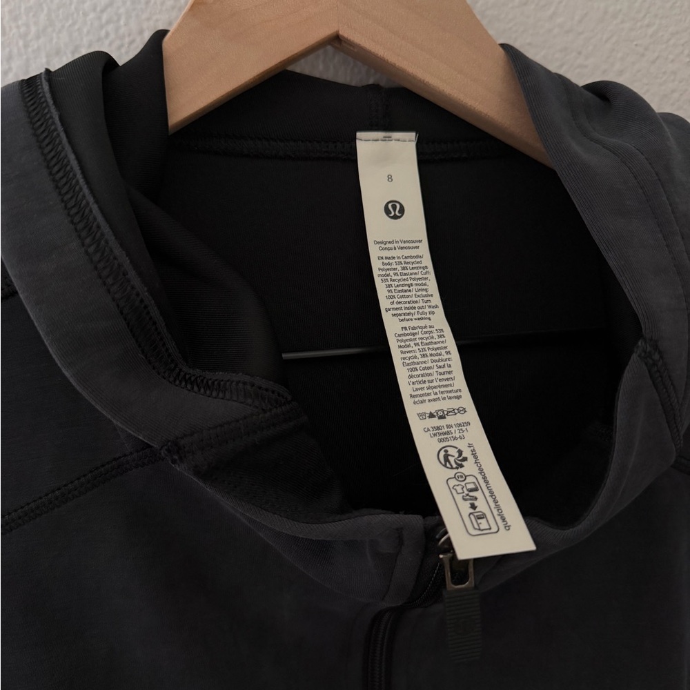 Lululemon Softstreme Full-Zip Hoodie Size 8 - Picture 2 of 3